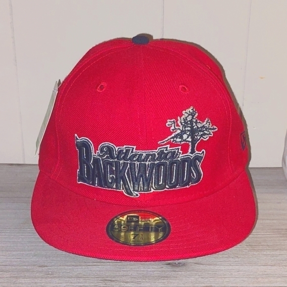 NWT Rare New Era Atlanta Backwoods Logo Fitted Baseball Hat - Picture 3 of 11